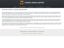 Tablet Screenshot of florida-annual-report.com